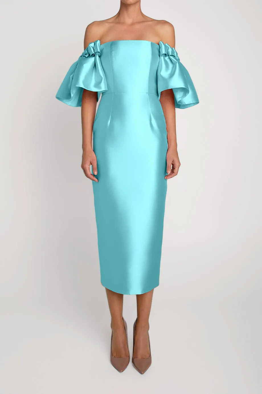 Poppy Silk and Wool Midi Dress