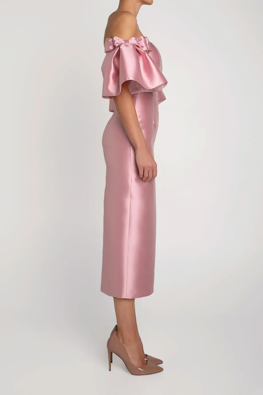 Poppy Silk and Wool Midi Dress