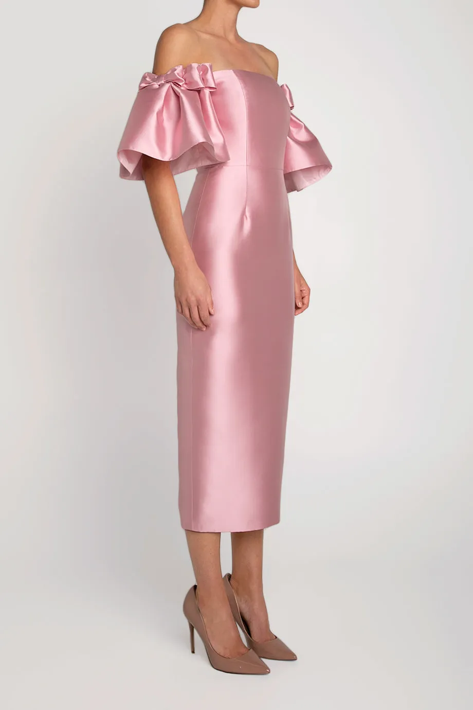Poppy Silk and Wool Midi Dress