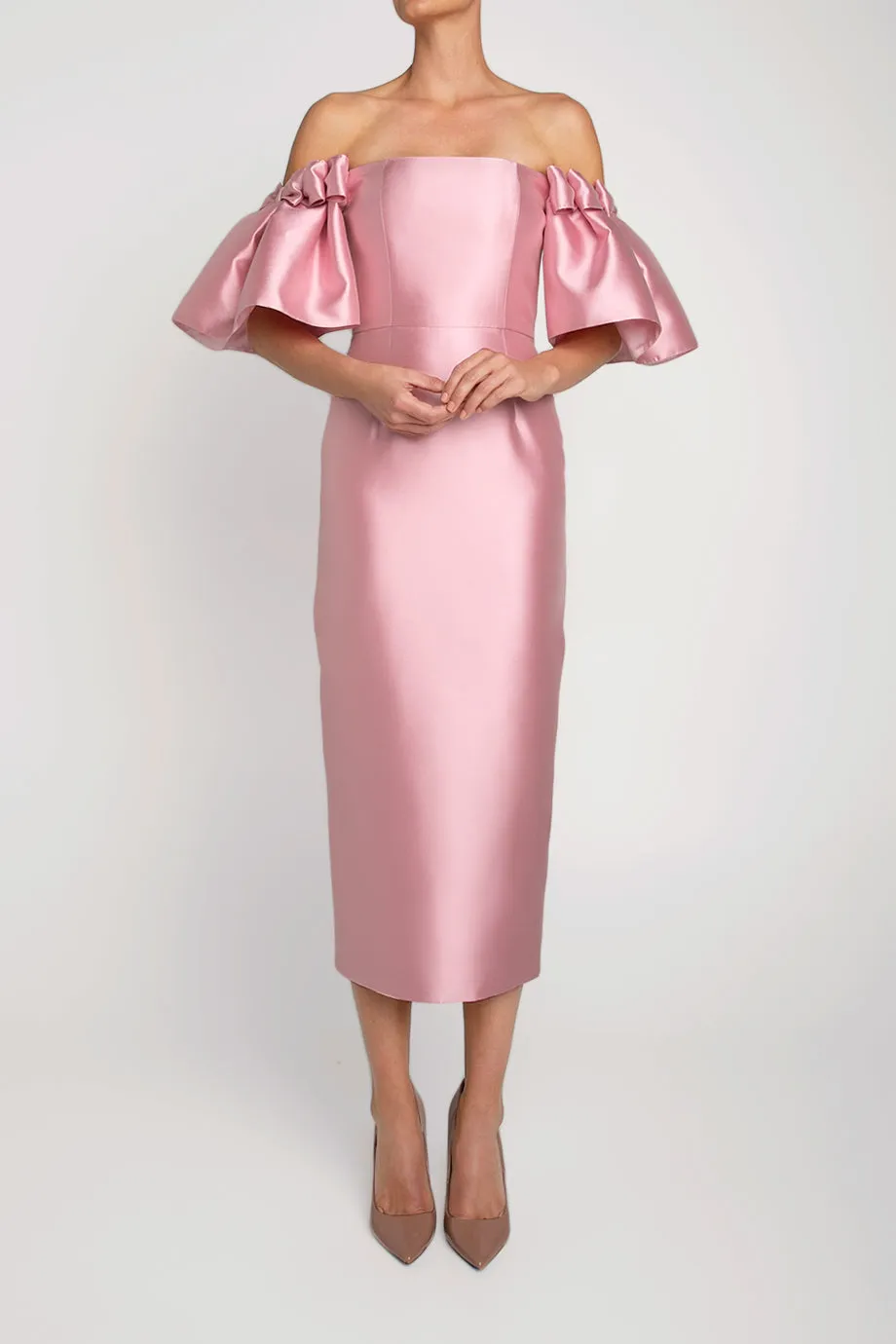 Poppy Silk and Wool Midi Dress