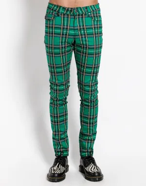 ROCKER JEAN GREEN PLAID