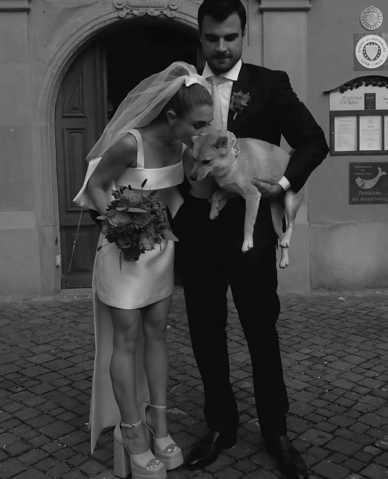 Satin Bow Informal Wedding Dress Mini Style