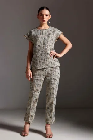 Silver Tweed Coord Set