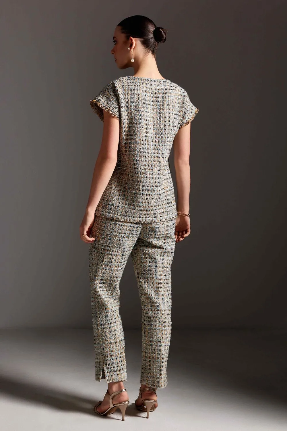 Silver Tweed Coord Set