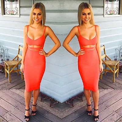 Sleeveless Cutout Midi Pencil Dress