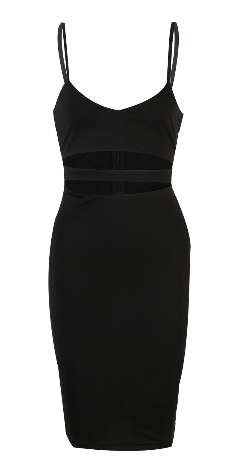 Sleeveless Cutout Midi Pencil Dress