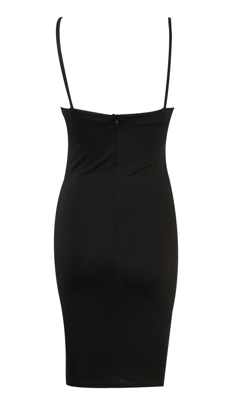 Sleeveless Cutout Midi Pencil Dress