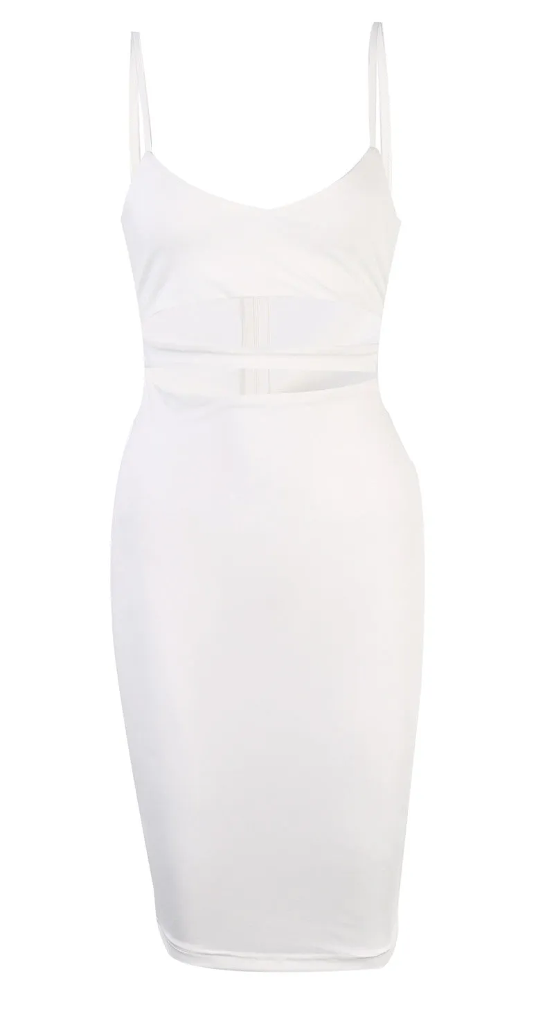 Sleeveless Cutout Midi Pencil Dress