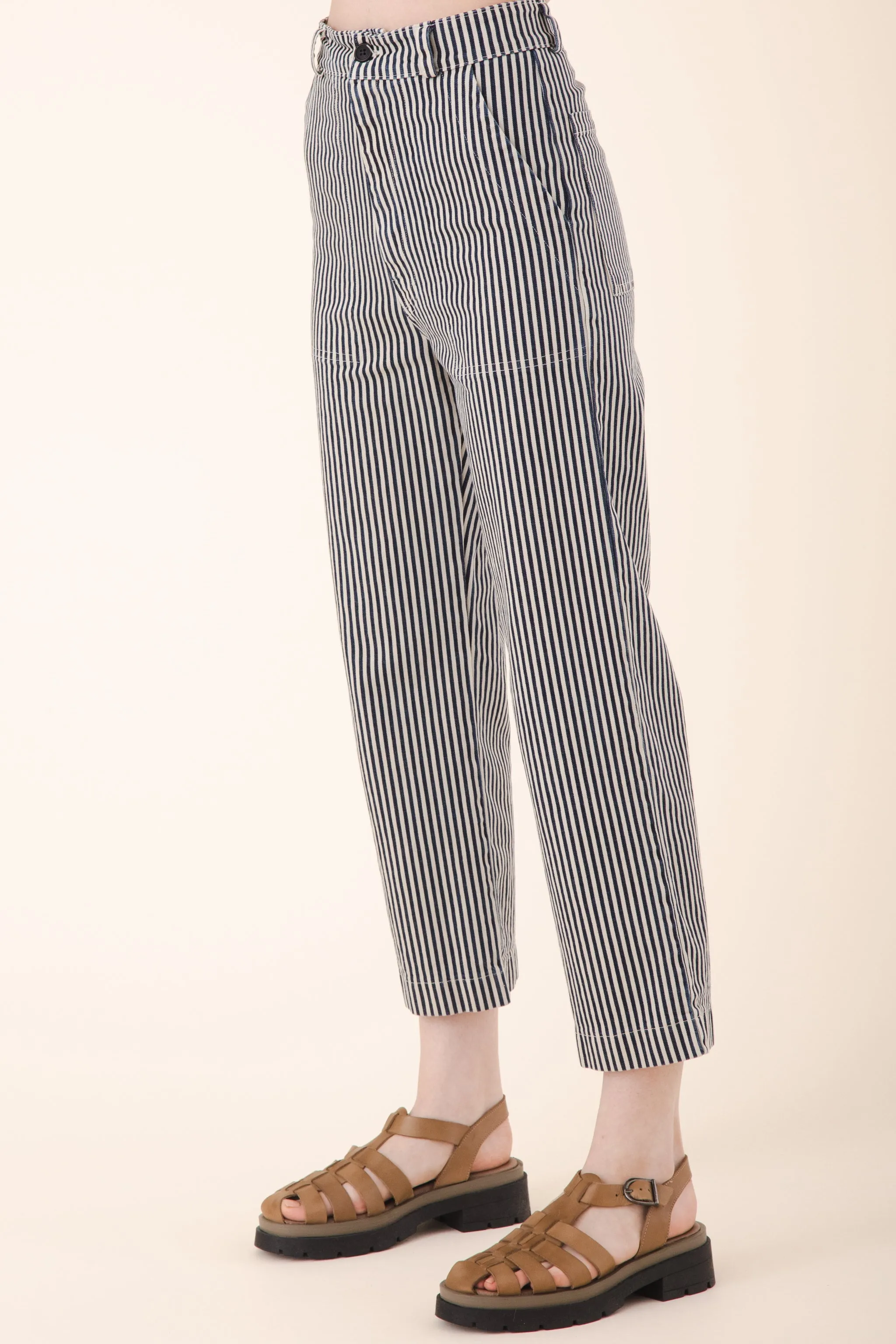 Smithy Pant in Wide Stripe Natural
