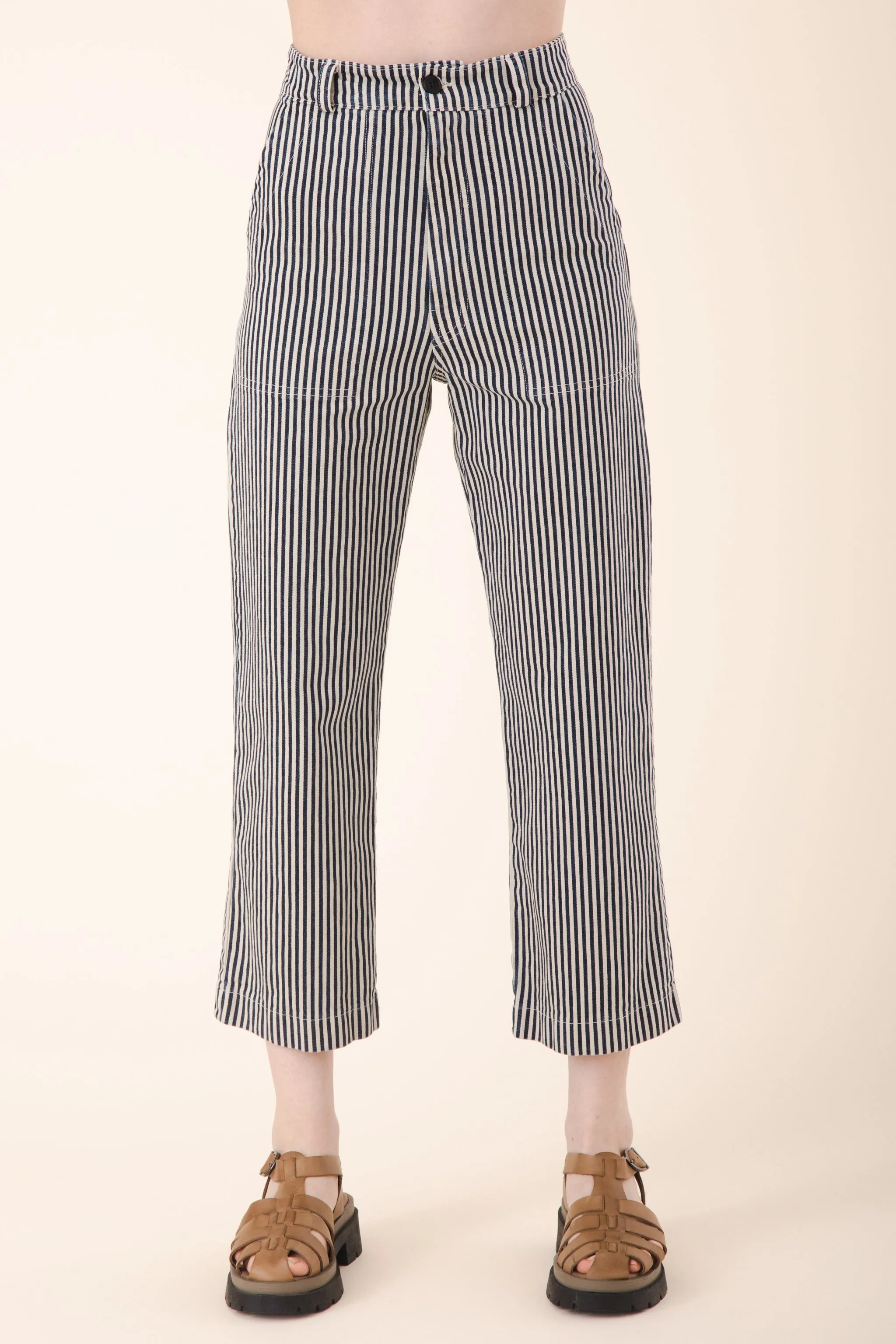 Smithy Pant in Wide Stripe Natural