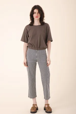 Smithy Pant in Wide Stripe Natural
