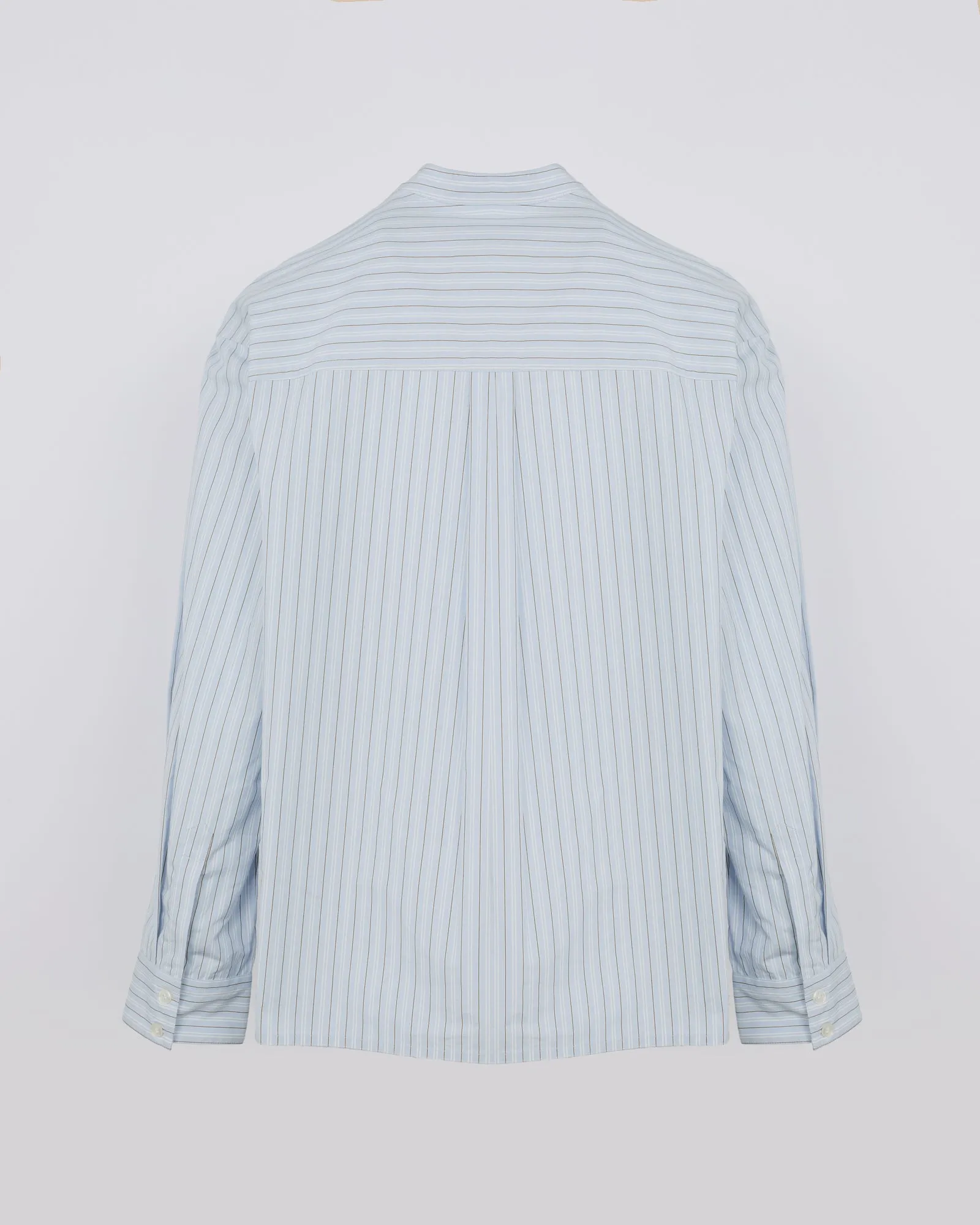 Striped cotton poplin blouse