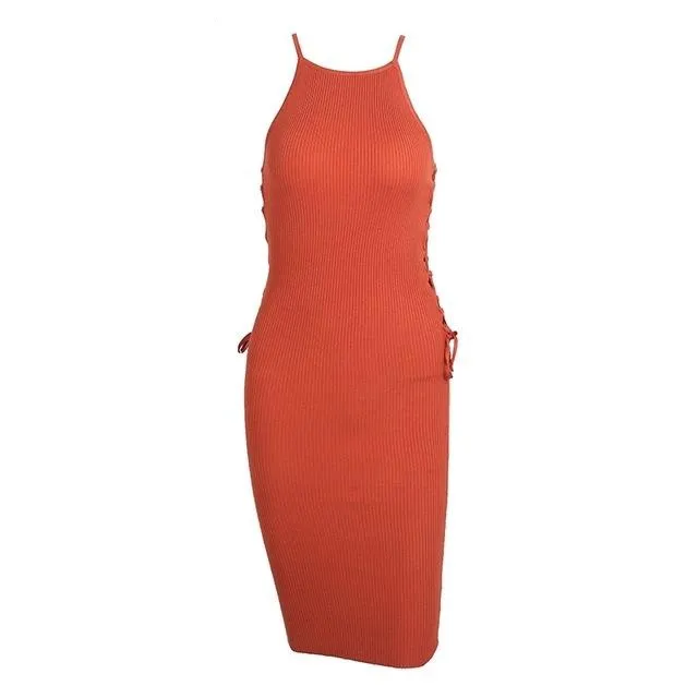 Summer Fun Dress That Laces Up The Sides ~ An Eye Catcher & Stretchy So One Size Fits All
