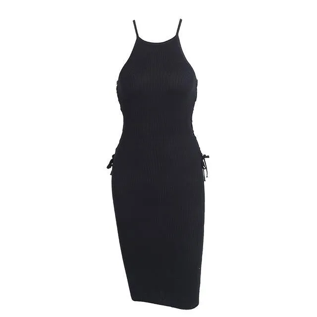 Summer Fun Dress That Laces Up The Sides ~ An Eye Catcher & Stretchy So One Size Fits All