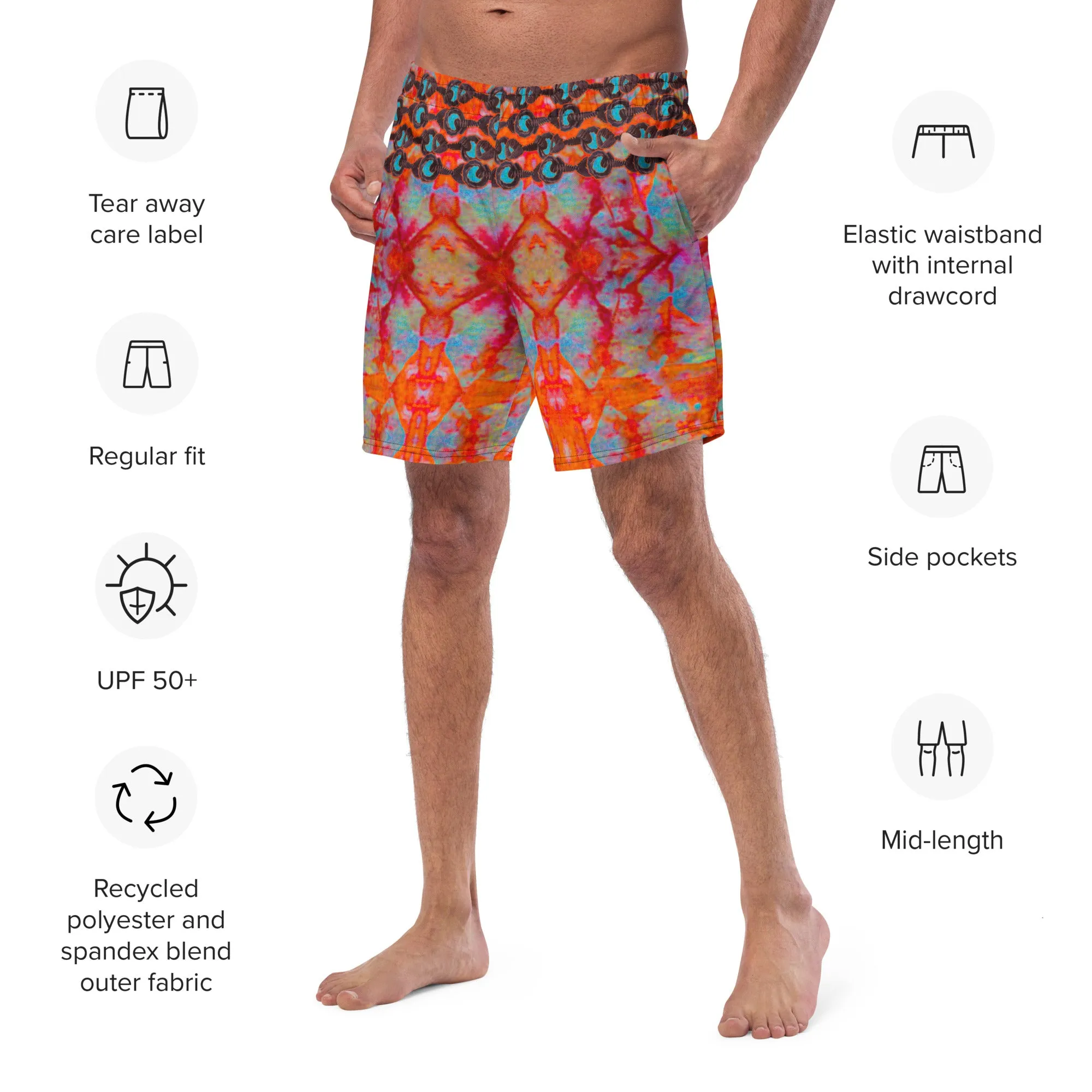 Swim Trunks (Virilis)(Grail Night Rose Blue Logo) RJSTH@Fabric#12 RJSTHS2023 RJS