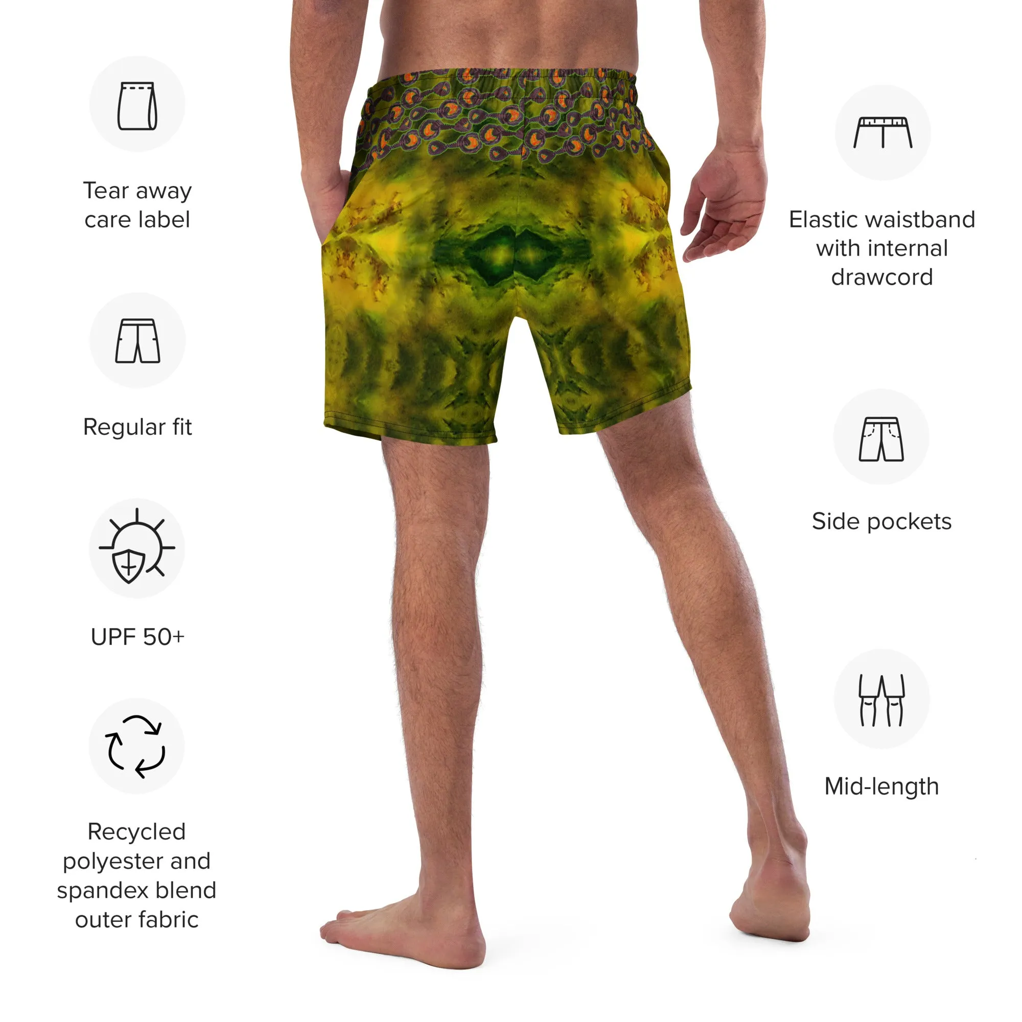 Swim Trunks (Virilis)(Grail Night Rose Orange Logo) RJSTH@Fabric#1 RJSTHS2023 RJS