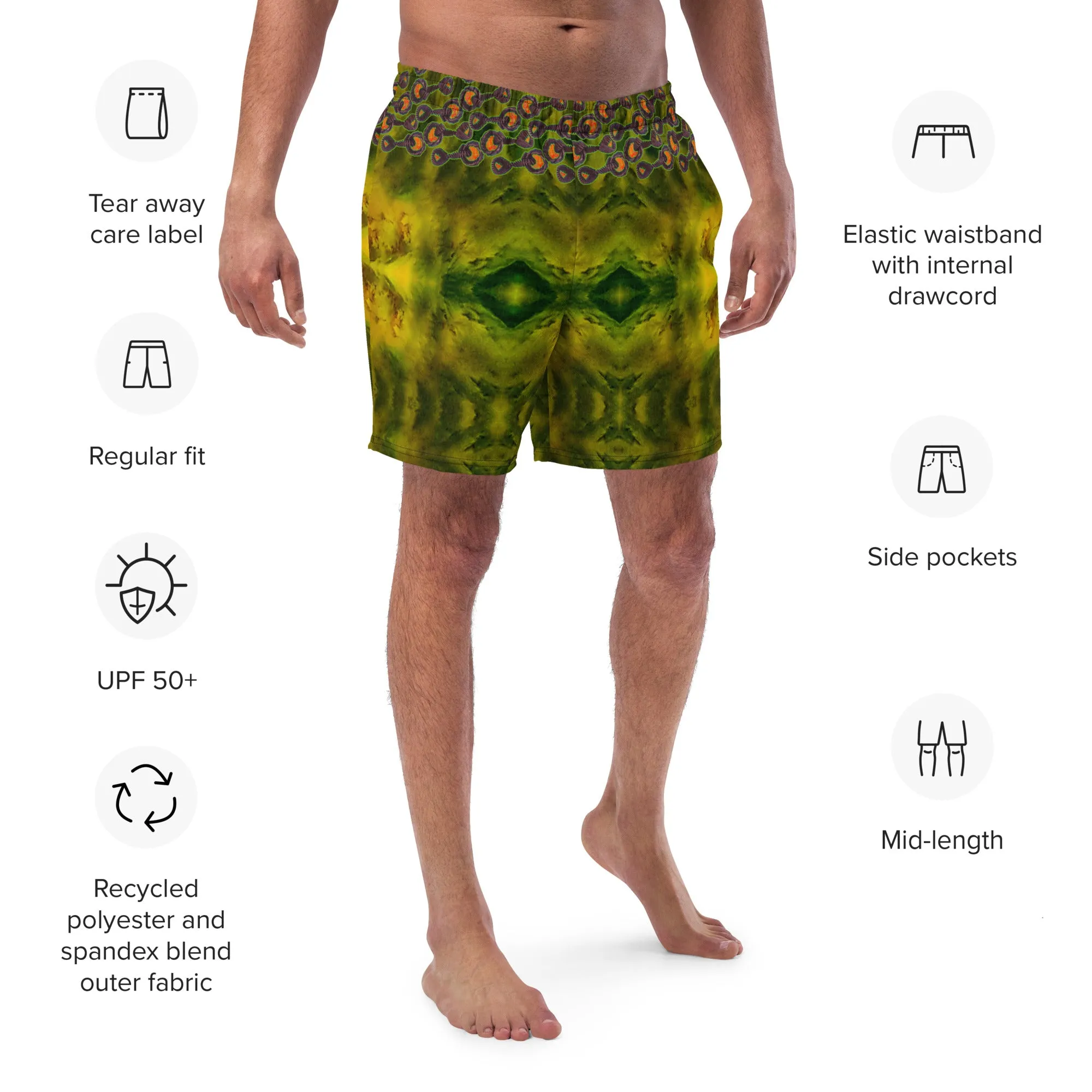Swim Trunks (Virilis)(Grail Night Rose Orange Logo) RJSTH@Fabric#1 RJSTHS2023 RJS