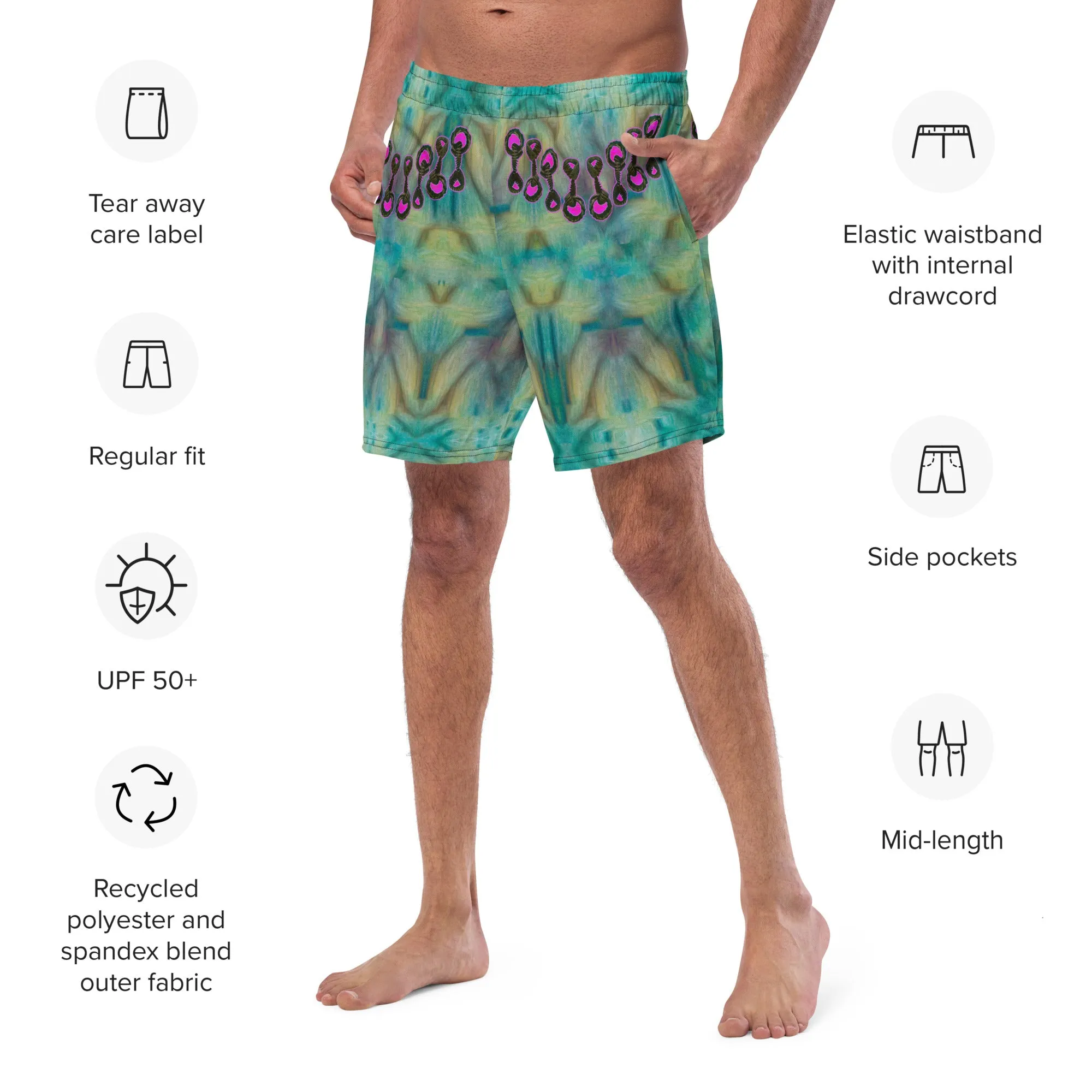 Swim Trunks (Virilis)(Grail Night Rose Pink Logo) RJSTH@Fabric#9 RJSTHS2023 RJS