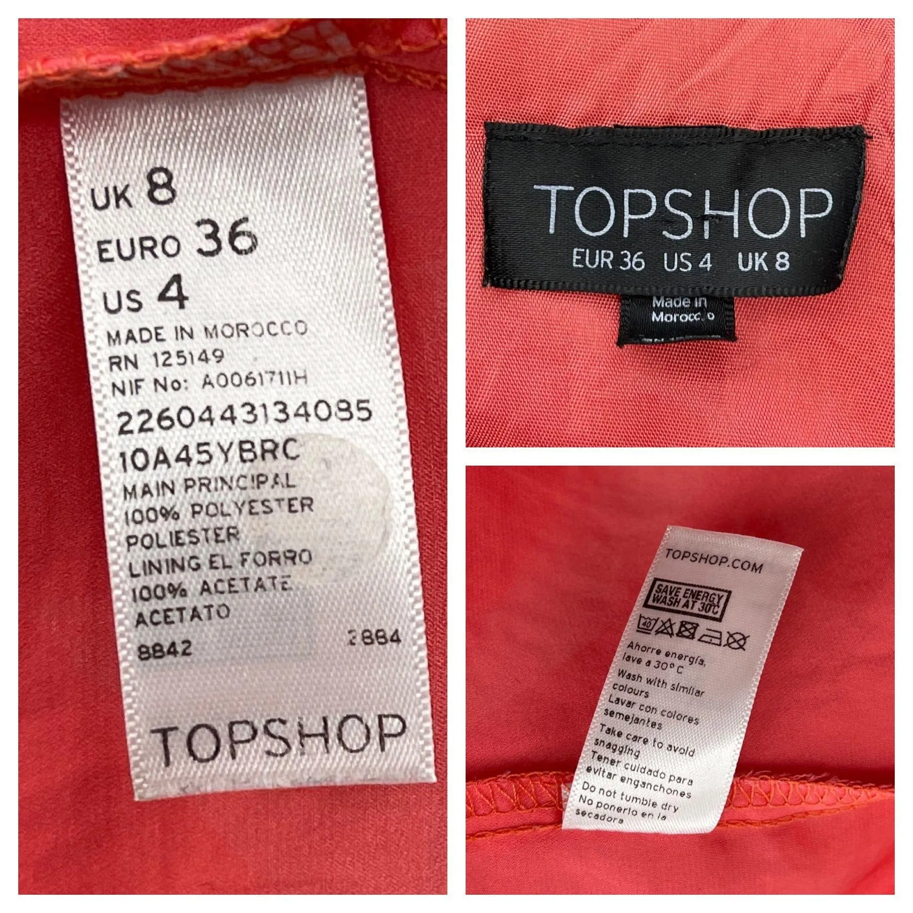 Topshop Coral Sleeveless Pleat Sheath Zipper Dress