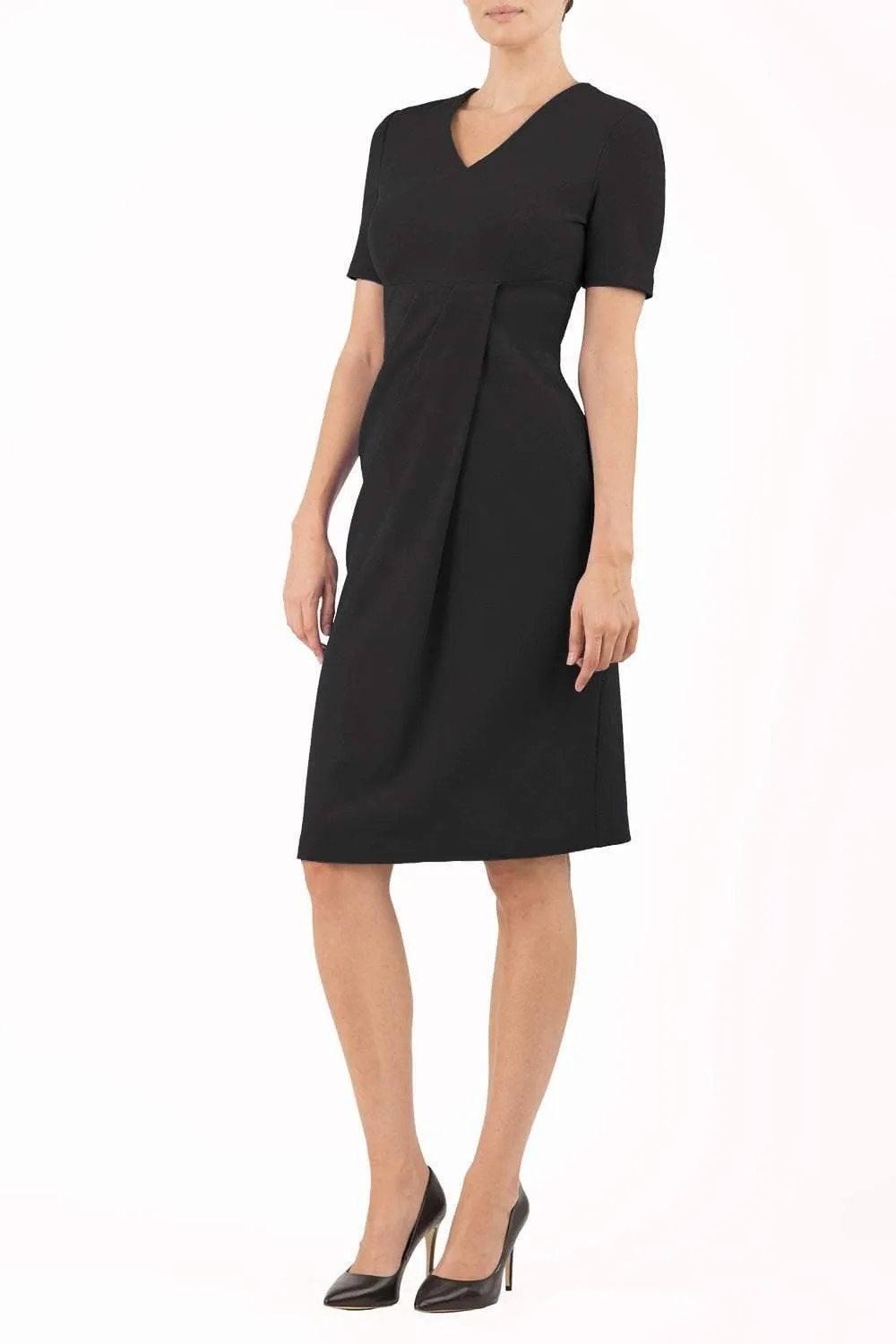 Tregony Short Sleeve V Neck Pencil Dress