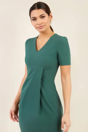 Tregony Short Sleeve V Neck Pencil Dress