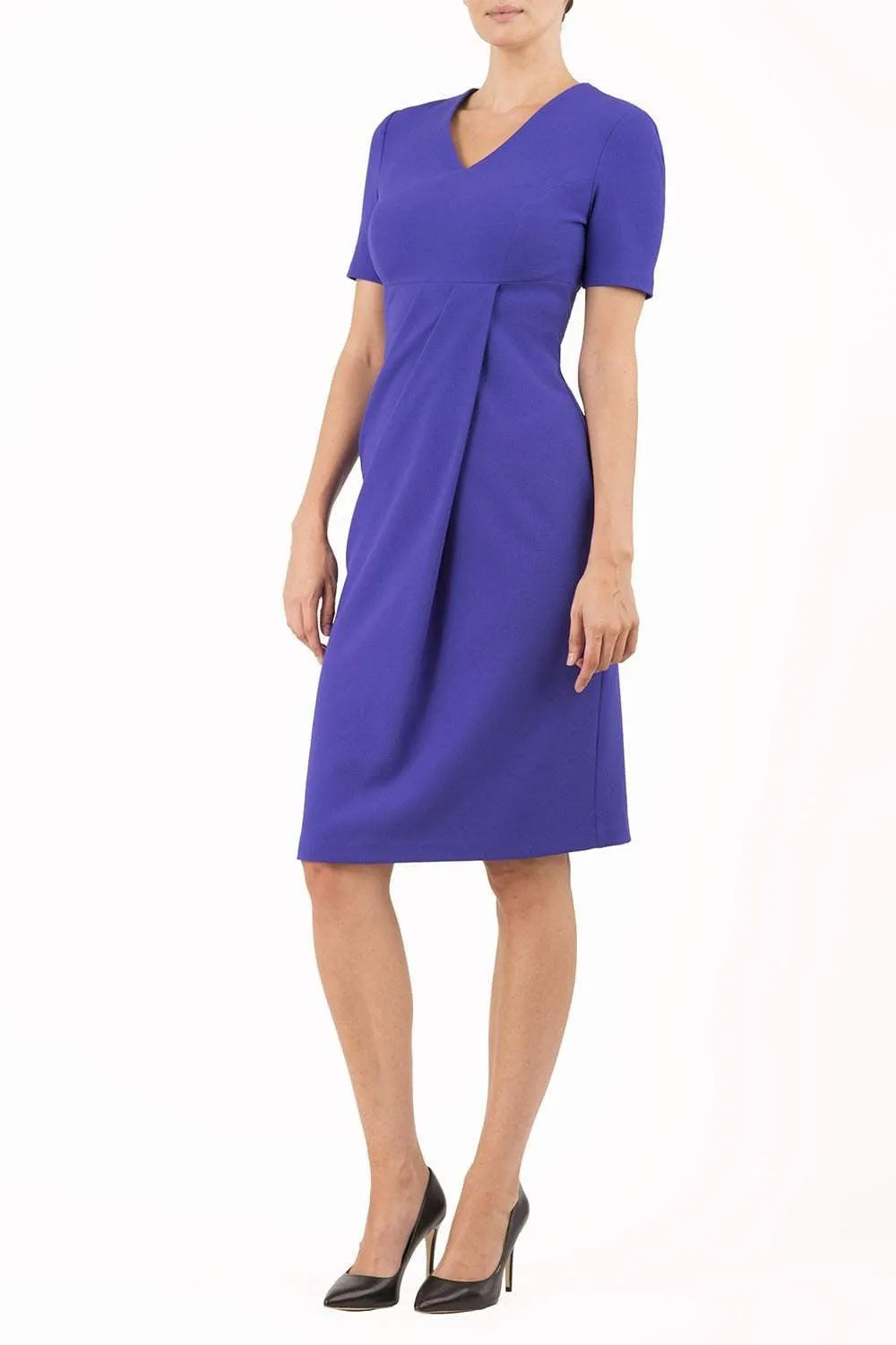 Tregony Short Sleeve V Neck Pencil Dress