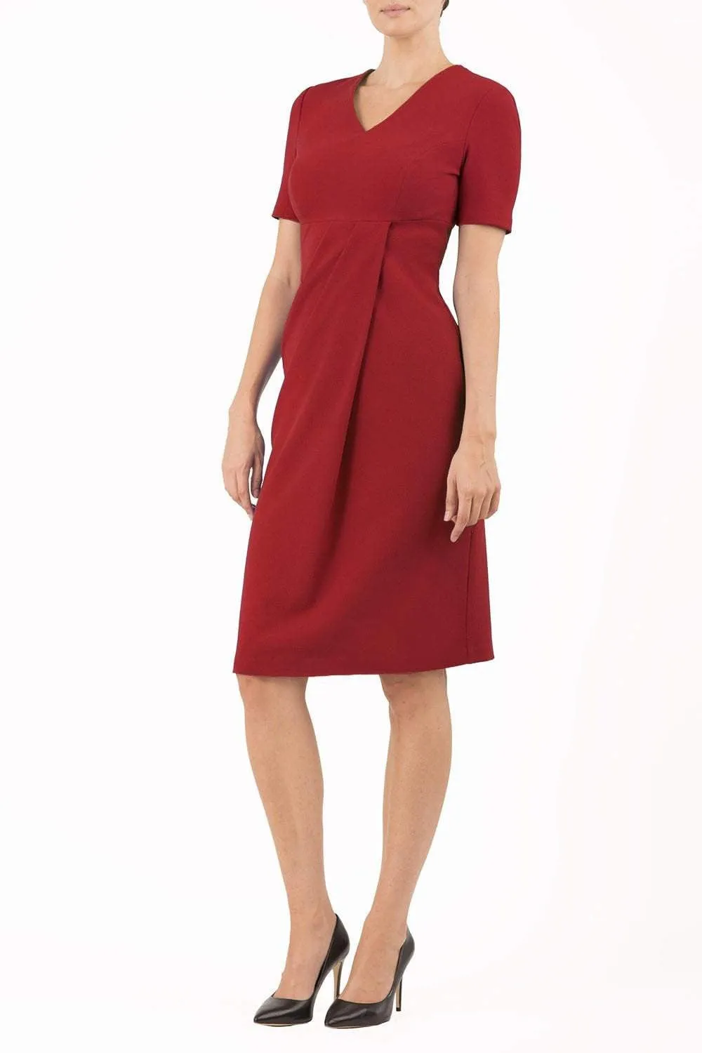 Tregony Short Sleeve V Neck Pencil Dress