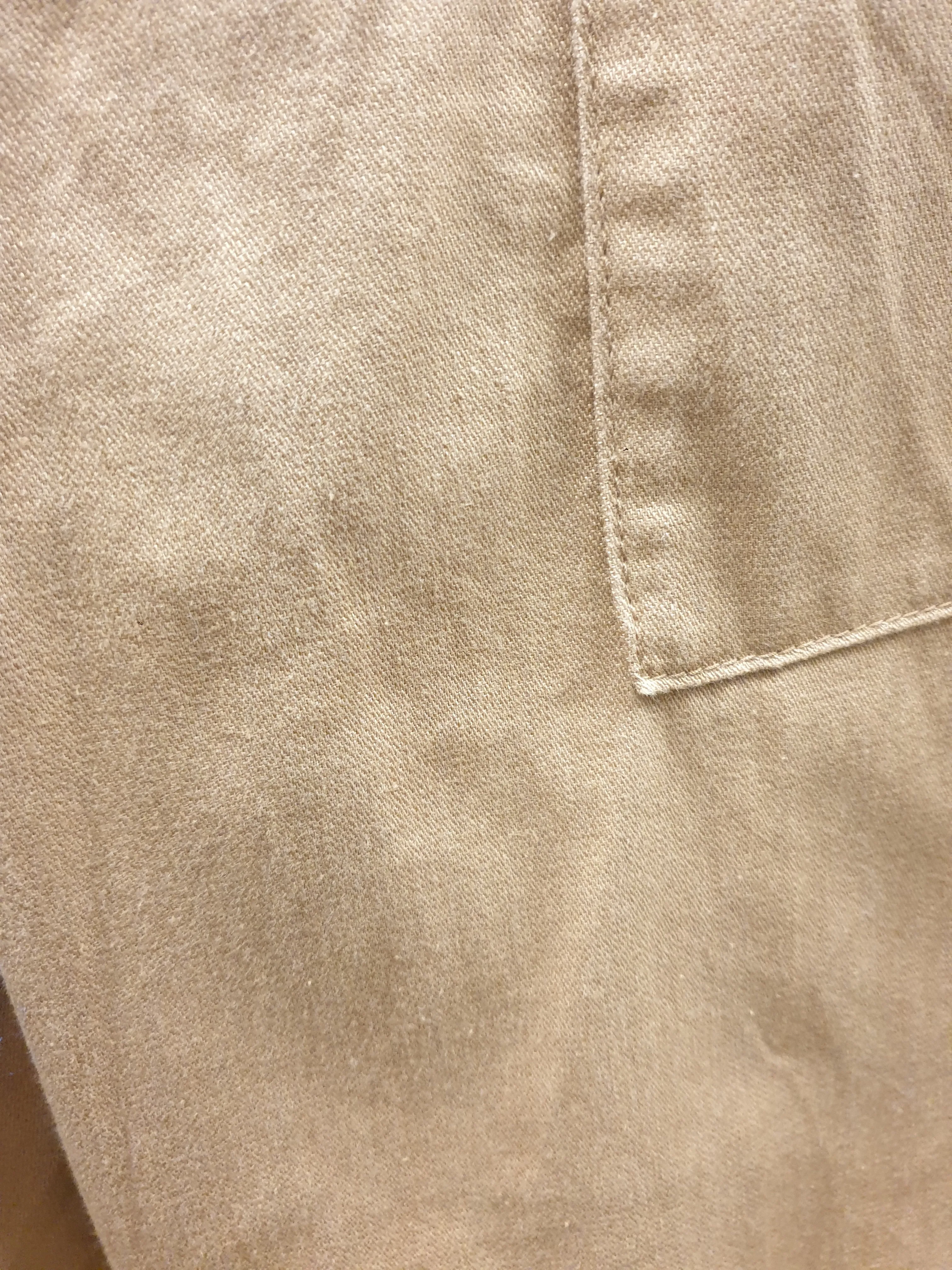 Uniqlo brown cotton straight leg pants size L, best fits 12-14