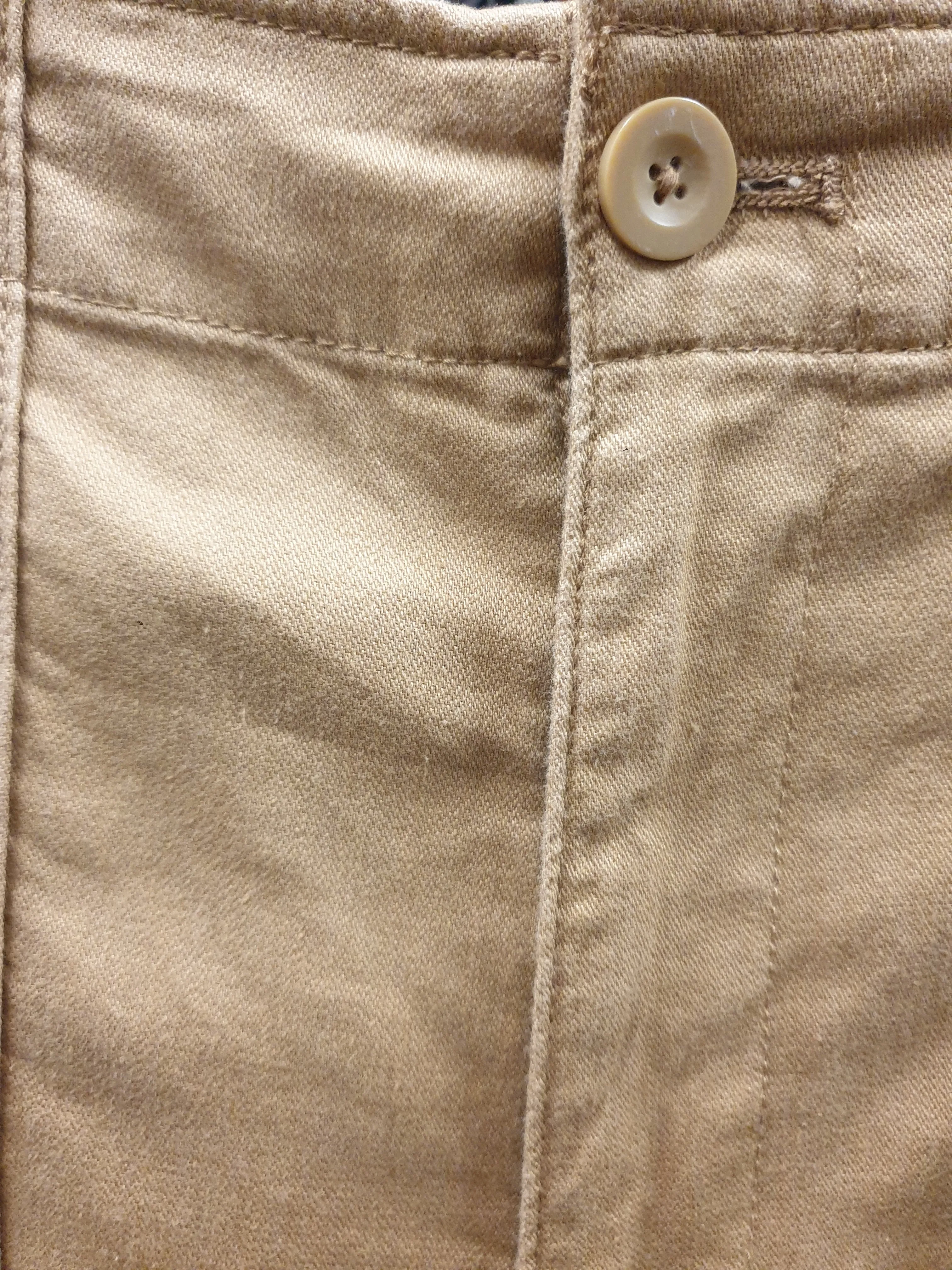 Uniqlo brown cotton straight leg pants size L, best fits 12-14