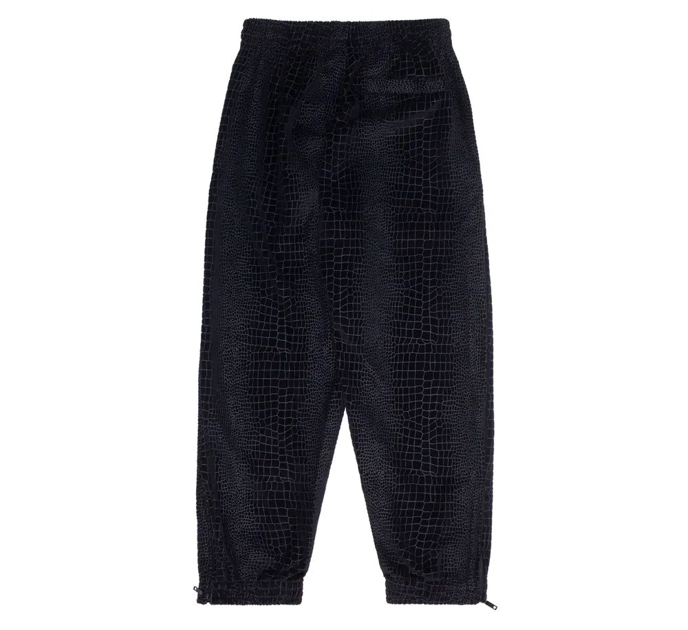 VELOUR CROC TRACK PANTS
