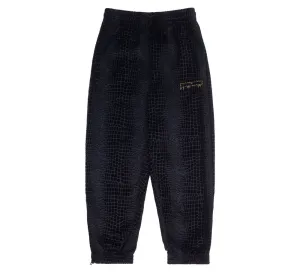 VELOUR CROC TRACK PANTS