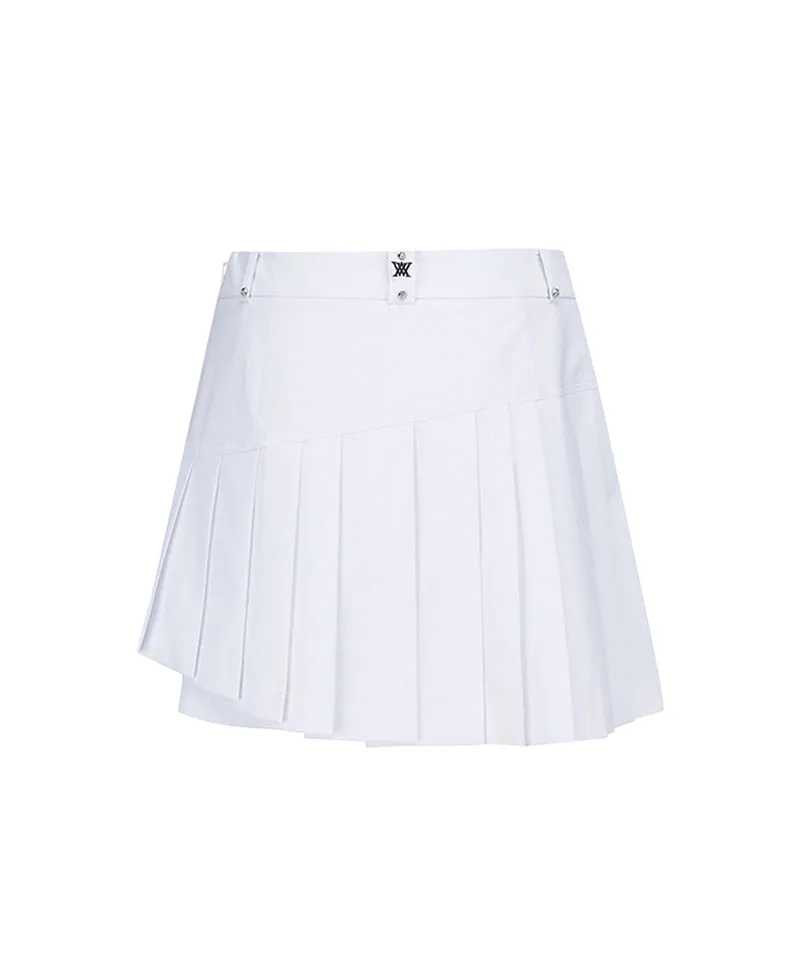 Women Pleats Half H/PT - White