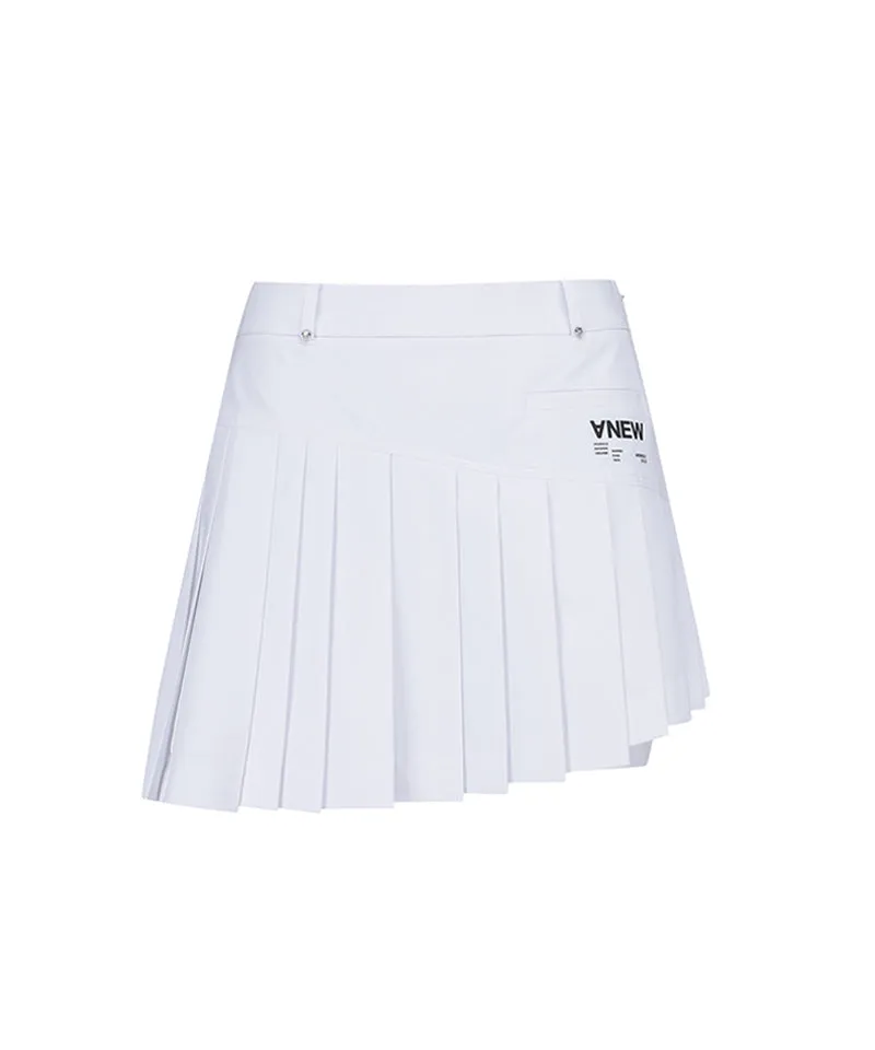 Women Pleats Half H/PT - White