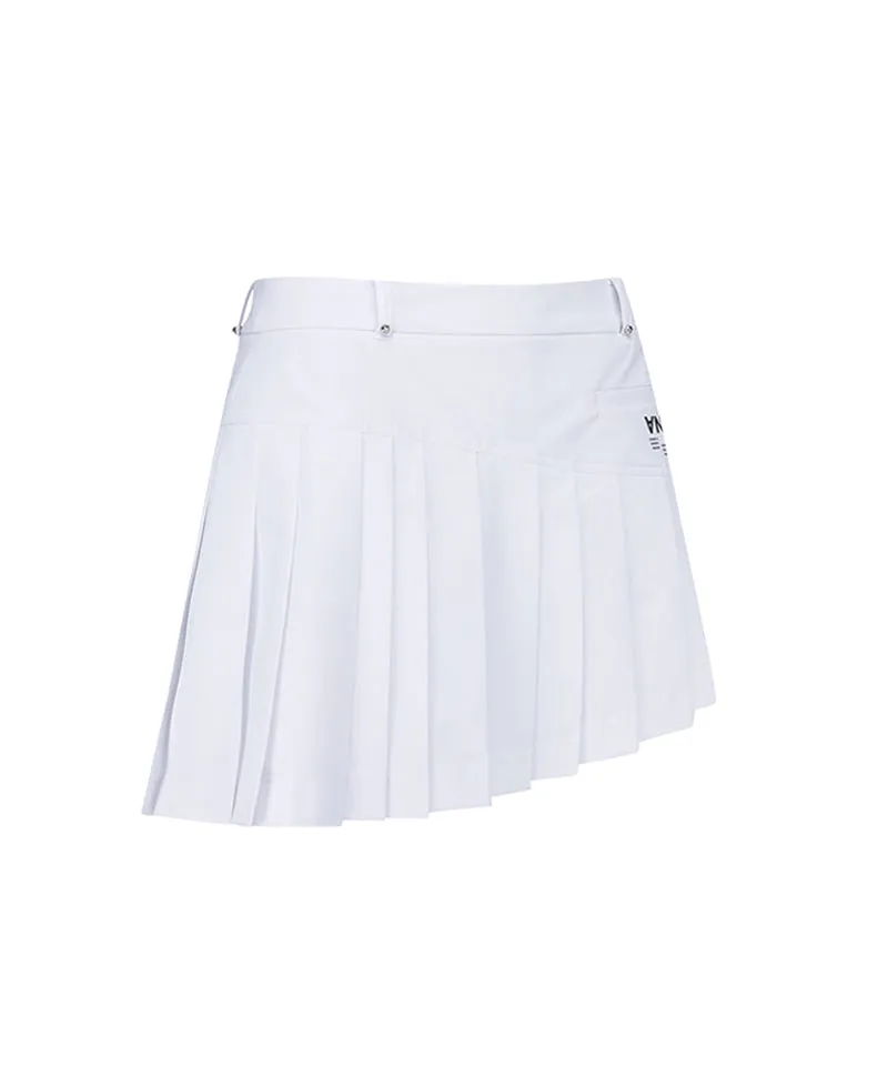 Women Pleats Half H/PT - White