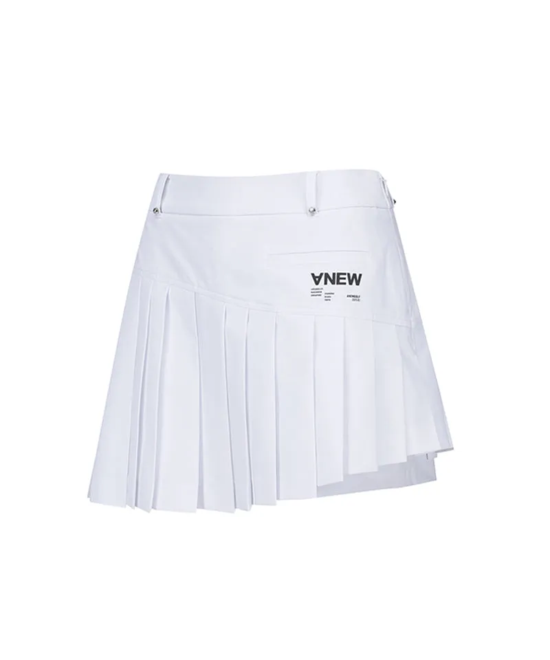 Women Pleats Half H/PT - White